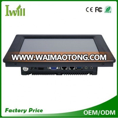 Fanless J1900 touch screen industrial panel pc all in one