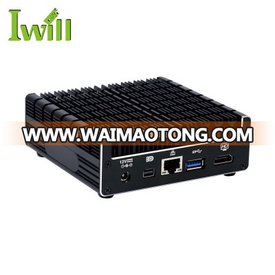 Mini NUC Fanless I7-5550U Dual Core 2.0GHz Double Display Aluminum Case 10*10CM Size NUC Barebone System