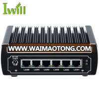 Cheap IBOX-501 N13 Firewall Router Fanless pfSense 6 LAN Mini PC 12V