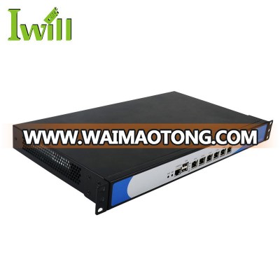 Intel core i3 processor 19 inch 1u rackmount server chassis industrial firewall gateway computer with 6 1000M lan