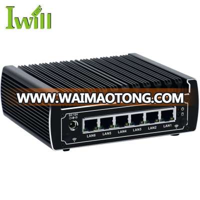 pfSense router IBOX-501 N13 fanless i3 dual core 6 nic firewall hardware support 32GB RAM