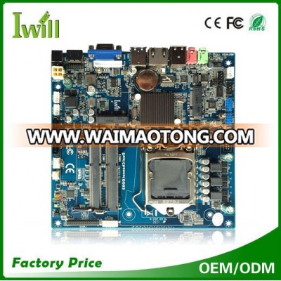 LVDS mini itx motherboard 1LAN I3 I5 I7 for industrial motherboard