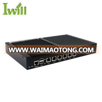 Mini pc linux router NS-1U6L(FL 1037U) 6LAN 2USB VPN router