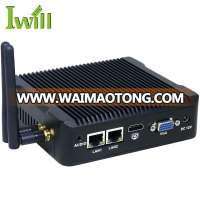 Home server mini pc J1900 quad core fanless 2 lan thin client box computer