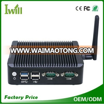 Low power consumption pc IBOX-501 N3 fanless micro pc mini computer with 2 LAN