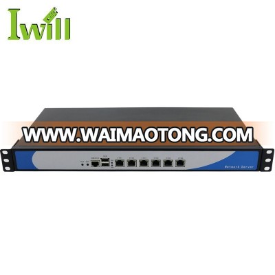 Rack-mounted Intel 6 lan industrial pc server with 1U router firewall chassis