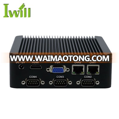 Mini pc OEm china intel celeron J1900 onboard 4G ram mini-itx barebone shopping computer with 4 COM