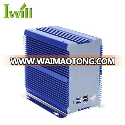 Industrial grade mini fanless computer with 3865U CPU, embedded SIM slot Linux small pc