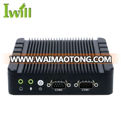 Factory original mini pc Intel Apollo Lake celeron J3455 quad core dual Lan 2HD barebone fanless computers with SIM card slot