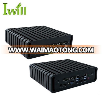 High quality fanless pc IBOX-QM87 with I3 I5 I7 Processor support different interface